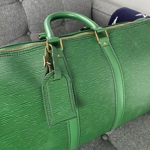 Louis Vuitton Green Epi Leather Keepall 45 Bag Louis Vuitton